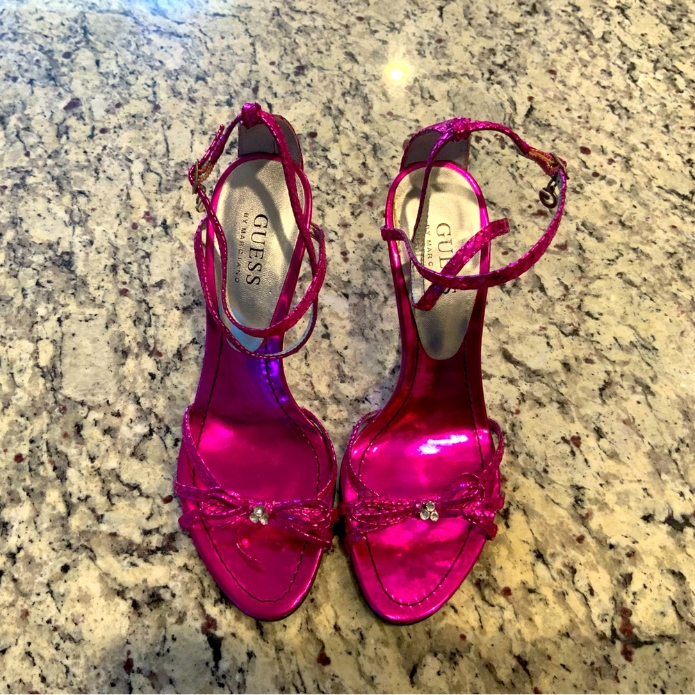 Vintage Guess 3” Pink Heels size 6 1/2